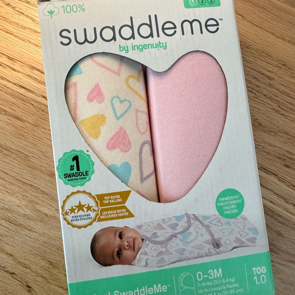 NWT SwaddleMe by Ingenuity Easy Use Swaddle